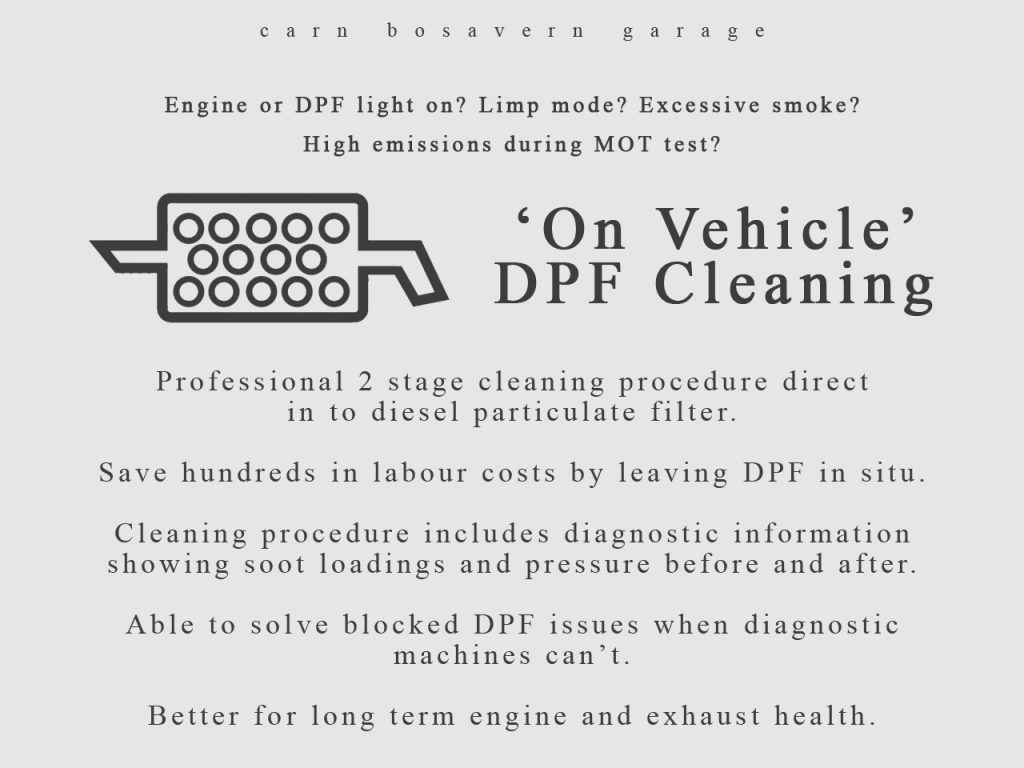DPF Cleaning Information Penzance Cornwall